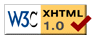 This Web site is compliant with the W3C standards for XHTML/1.0